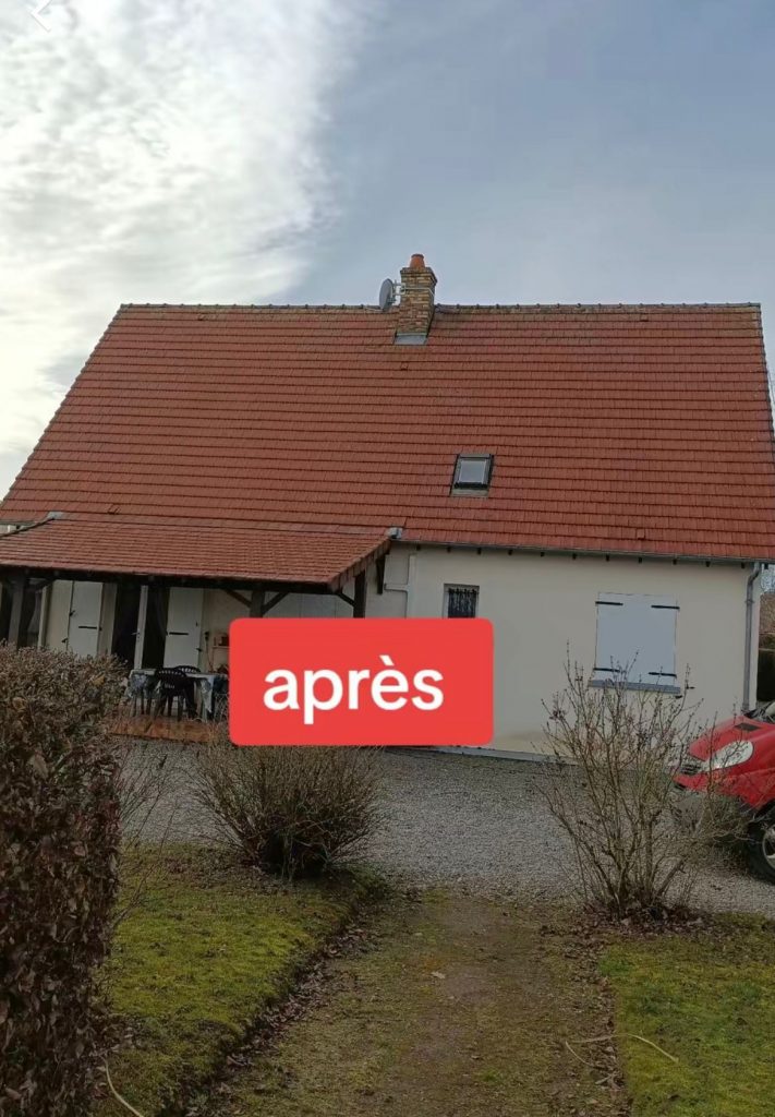 Résultat après un nettoyage de toiture réalisé par le couvreur Emile